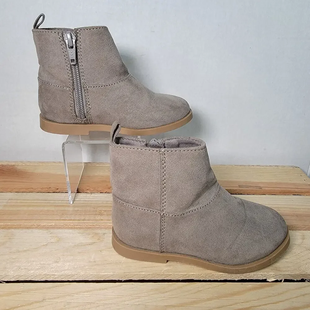 Old Navy Toddler Brown Faux Suede Ankle Boots - Size 7
